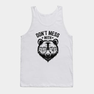 Funny Mama Bear Don't Mess With Mama Bear Mothers Day Women Tank Top